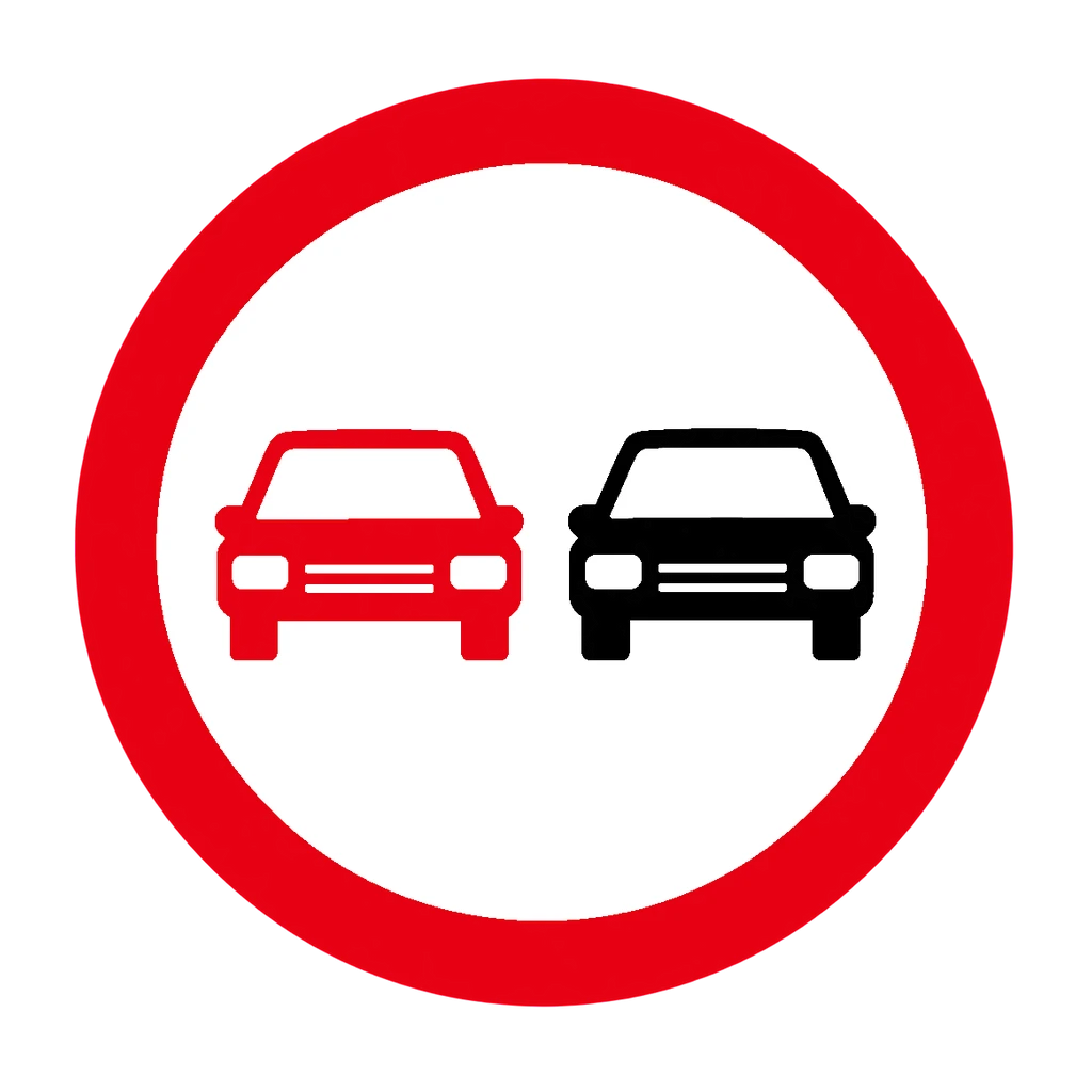 no overtaking sign